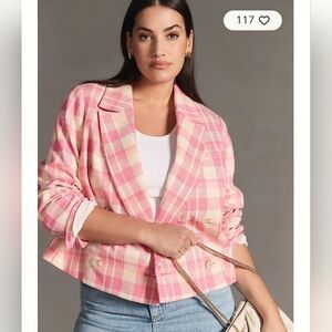 Maeve by Anthropologie | Cropped Double-Breasted Jacket | Size XLP Petite